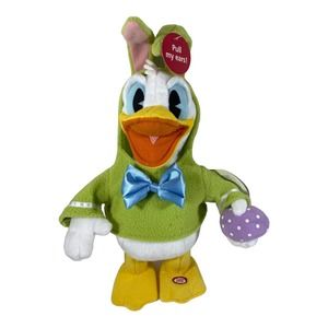 Disney/Hallmark Don't Pull My Ears Donald Duck Plush Sings Dances Green Easter
